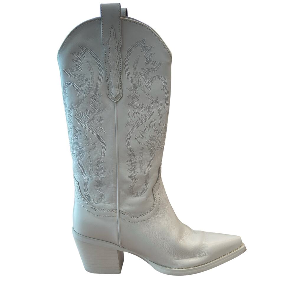 Jeffrey Campbell Cowboy Dagget Western Boots Leather Festival Boho Going Out 7 - Picture 3 of 12